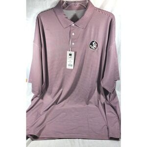 Vansport Men's Pro Tonal Micro Stripe Polo Florida State Seminoles - Maroon - 3X
